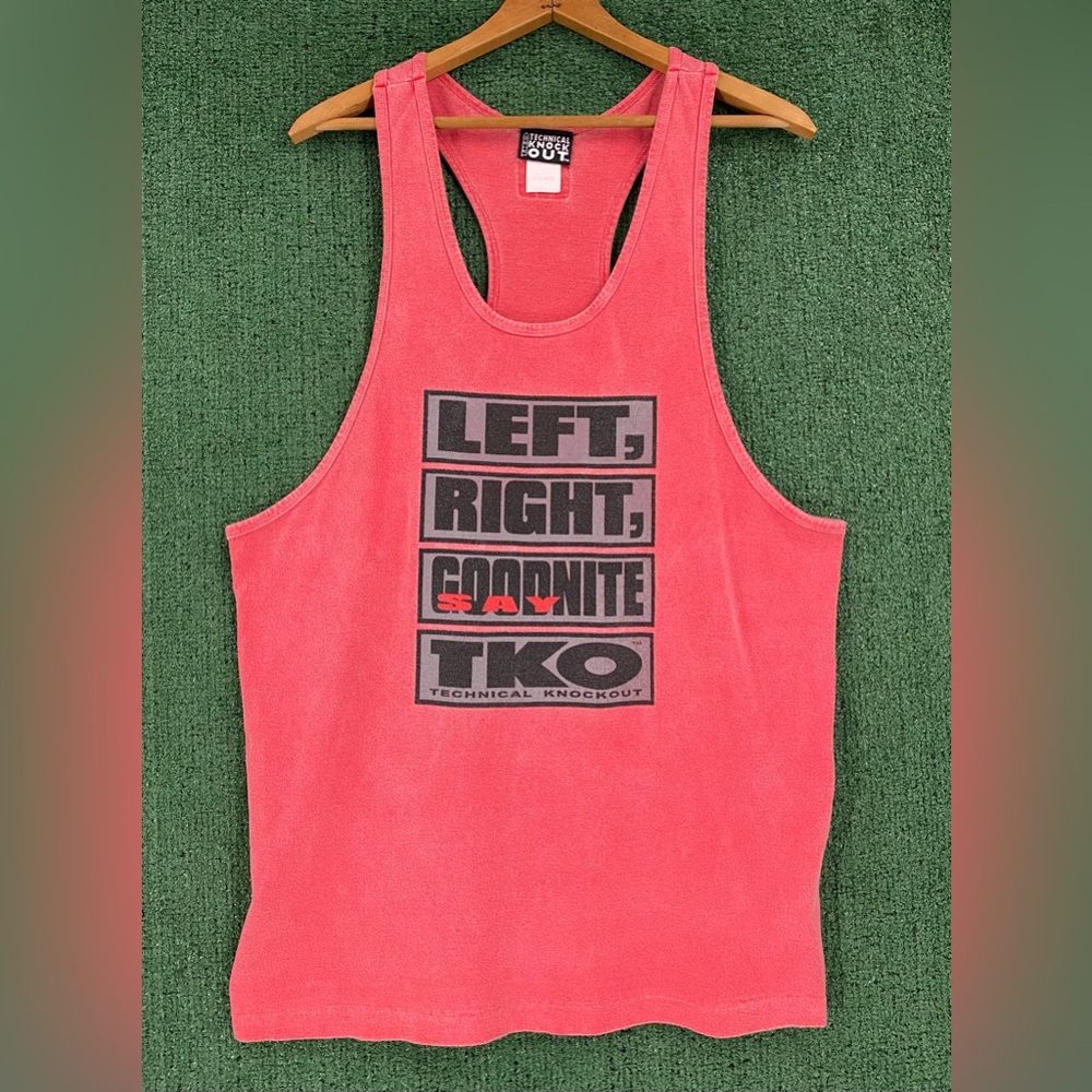 Rare VTG 80’s TKO Technical Knockout Boxing Muscle Tank Top Men’s Small USA Made